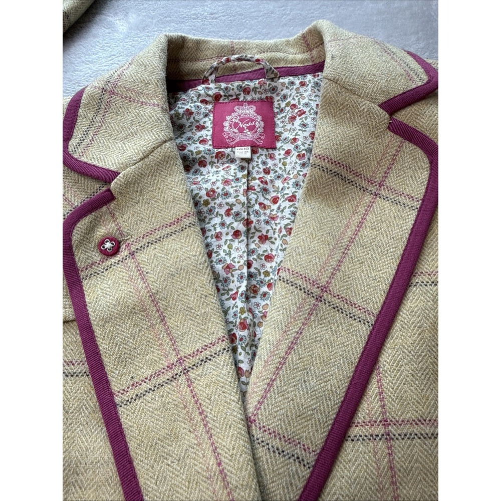 Ness Scotland Wool Blend Plaid Blazer Tweed Riding Equestrian US 8 UK 10 - Picture 10 of 10
